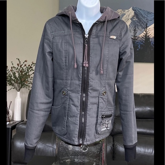 Billabong Grey Hooded Jacket, S, Very Good Condition - Picture 3 of 13